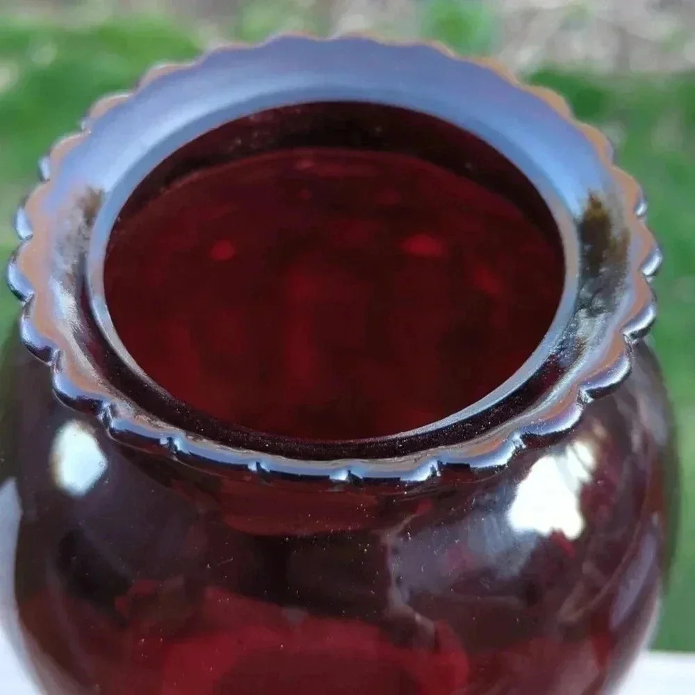 Ruby  Red Glass Vase - Picture 4 of 7